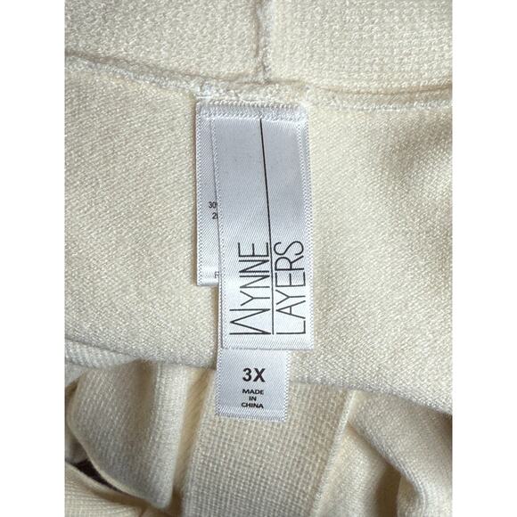 Wynne Layers Cream Tie Front Cardigan Sweater 3X NWOT - Picture 5 of 6